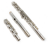 Powell Conservatory #HC-6775 - Sterling silver, offset G, C# trill key, D# roller, B footjoint, 14K rose gold crown