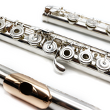 Powell Signature #SIG-4484 - Sterling silver, offset G, split E mechanism, C# trill key, B footjoint, 14K gold lip plate, riser, and wings
