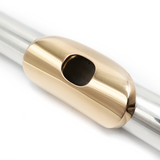 Powell Headjoint #U-A36-001 - Sterling Silver, 14K Gold Lip Plate and Riser, 2 Crowns