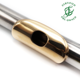 Powell Headjoint #UPOWG243 - Sterling silver tubing, gold lip plate and riser