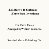 J.S Bach's 15 Three-part Inventions (BWV 787-801) (Three Flutes)