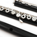 Sankyo Wood Flute #0107 - Grenadilla, offset G, split E mechanism, B footjoint, two headjoints