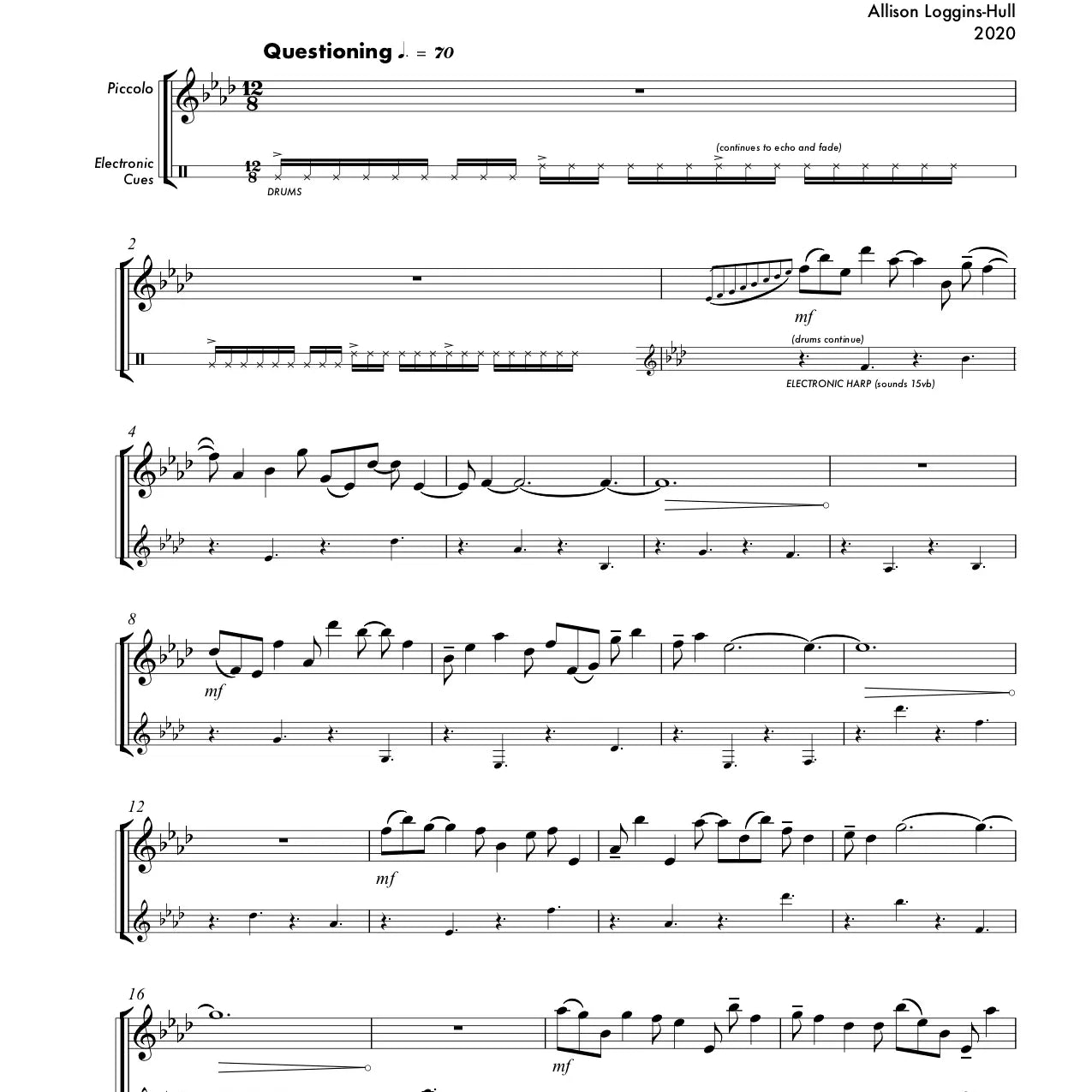 Say Can You (Piccolo Alone)