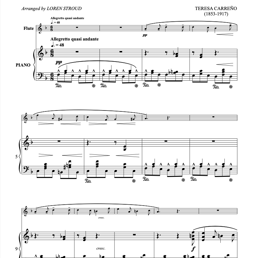 Le Sommeil de l'Enfant, Opus 35 (Flute and Piano)