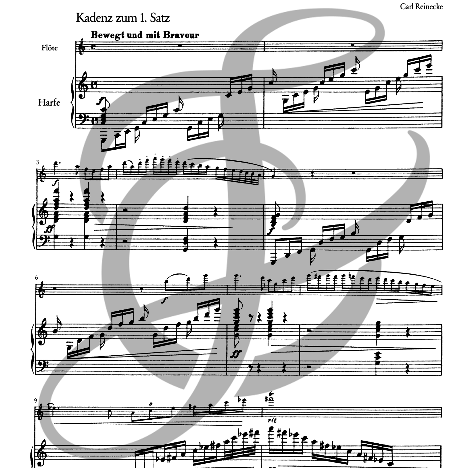 3 Cadenzas for Mozart's Flute and Harp Concerto K299 (Flute and Harp)
