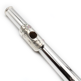 Song Headjoint #S032 - Pure Silver, 14K Gold Riser, Engraved Lip Plate
