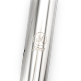 Song Headjoint #S032 - Pure Silver, 14K Gold Riser, Engraved Lip Plate