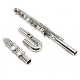 Trevor James Alto Flute #14433 - Sterling Silver Lip Plate and Riser, Curved Headjoint