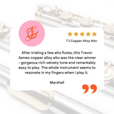 Trevor James Copper Alloy Alto Flute - New