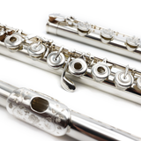 Tom Green Flute #282264 - Solid Silver, Offset G, Split E Mechanism, C# Trill Key, B Footjoint, Platinum Riser, Engraved Lip Plate and Crown