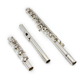 Tom Green Flute #282264 - Solid Silver, Offset G, Split E Mechanism, C# Trill Key, B Footjoint, Platinum Riser, Engraved Lip Plate and Crown