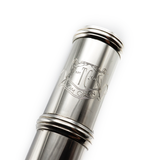 Tom Green Flute #282264 - Solid Silver, Offset G, Split E Mechanism, C# Trill Key, B Footjoint, Platinum Riser, Engraved Lip Plate and Crown