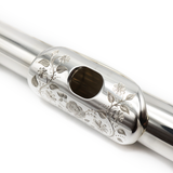 Tom Green Flute #282264 - Solid Silver, Offset G, Split E Mechanism, C# Trill Key, B Footjoint, Platinum Riser, Engraved Lip Plate and Crown