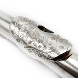Tom Green Flute #282264 - Solid Silver, Offset G, Split E Mechanism, C# Trill Key, B Footjoint, Platinum Riser, Engraved Lip Plate and Crown
