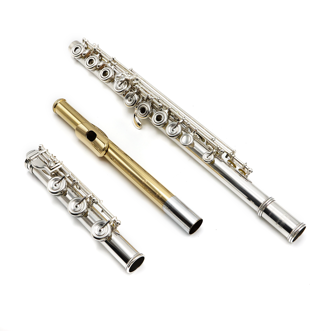 Yamaha Flute 877HHVCTCDR #D698 - Sterling Silver, Offset G, Split E Mechanism, C# Trill Key, C# and D# Rollers, B Footjoint, Heavy Wall, 18K Gold Headjoint