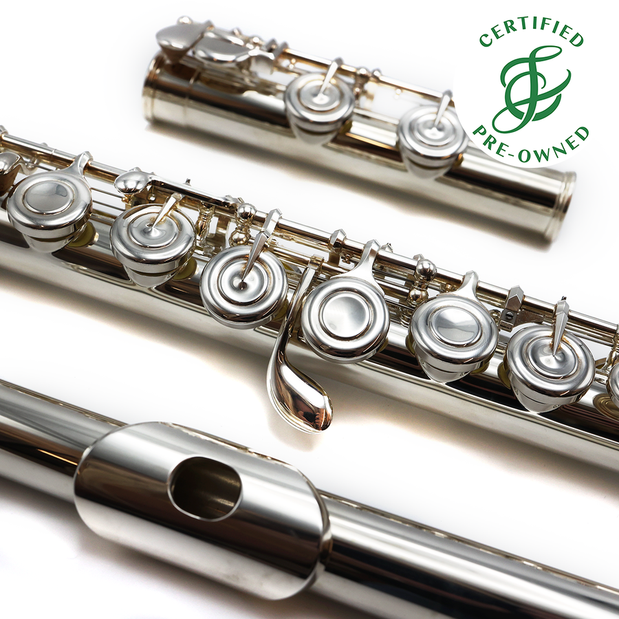 Yamaha Flute YFL-422 #S84476 - Sterling silver tubing, offset G, closed hole keys, C footjoint