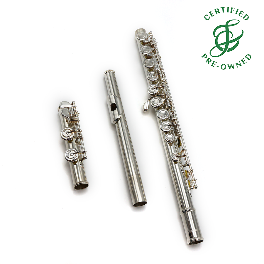 Yamaha Flute YFL-422 #S84476 - Sterling silver tubing, offset G, closed hole keys, C footjoint