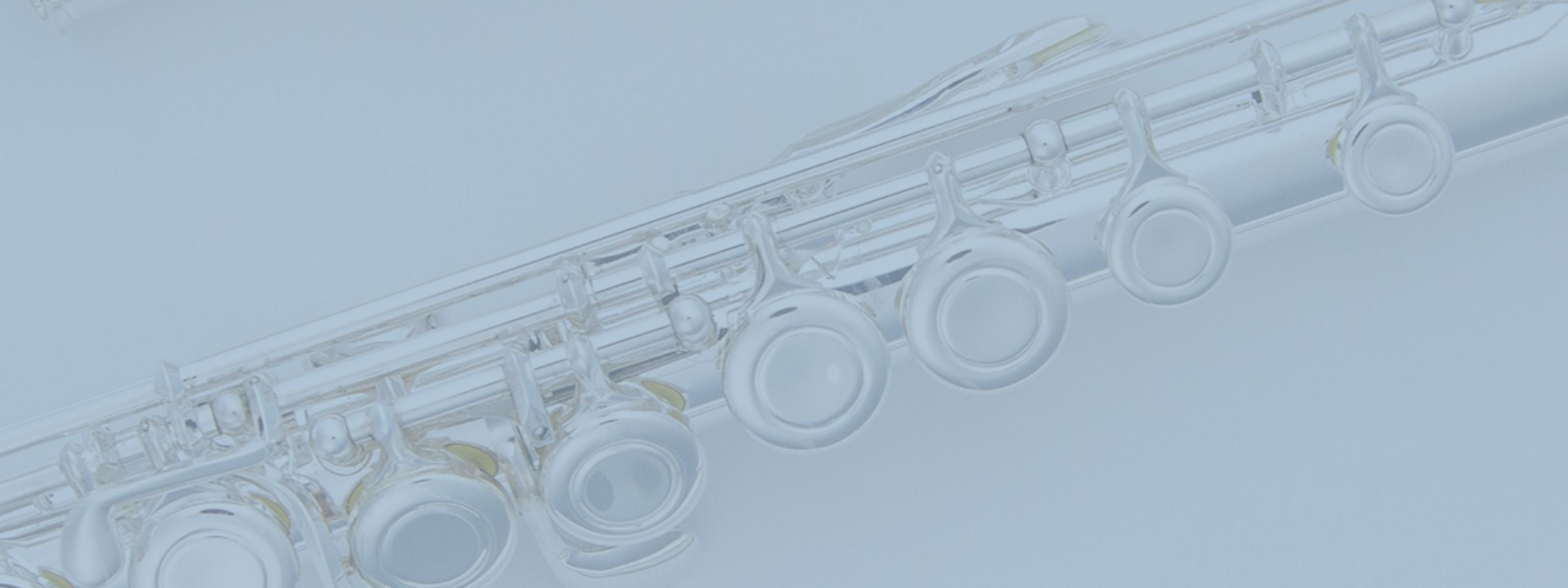 blue overlay with silver closed hole flute