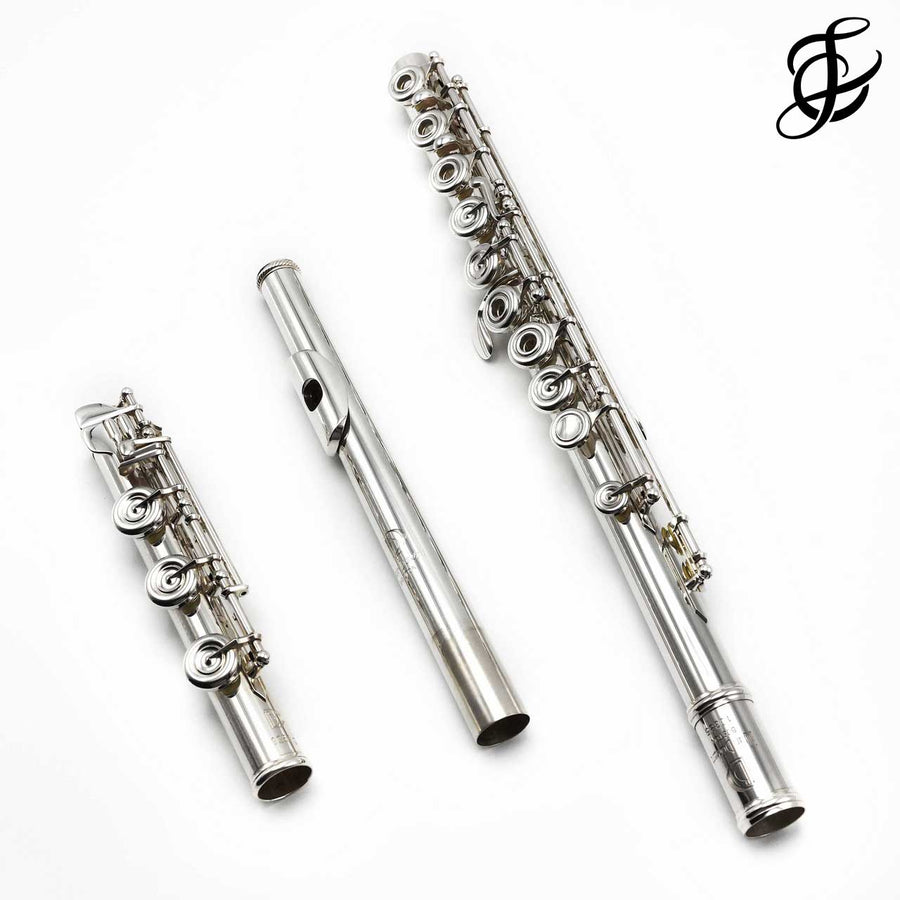 Burkart Professional #10385 - Sterling silver flute, offset G, B footjoint, pure silver headjoint