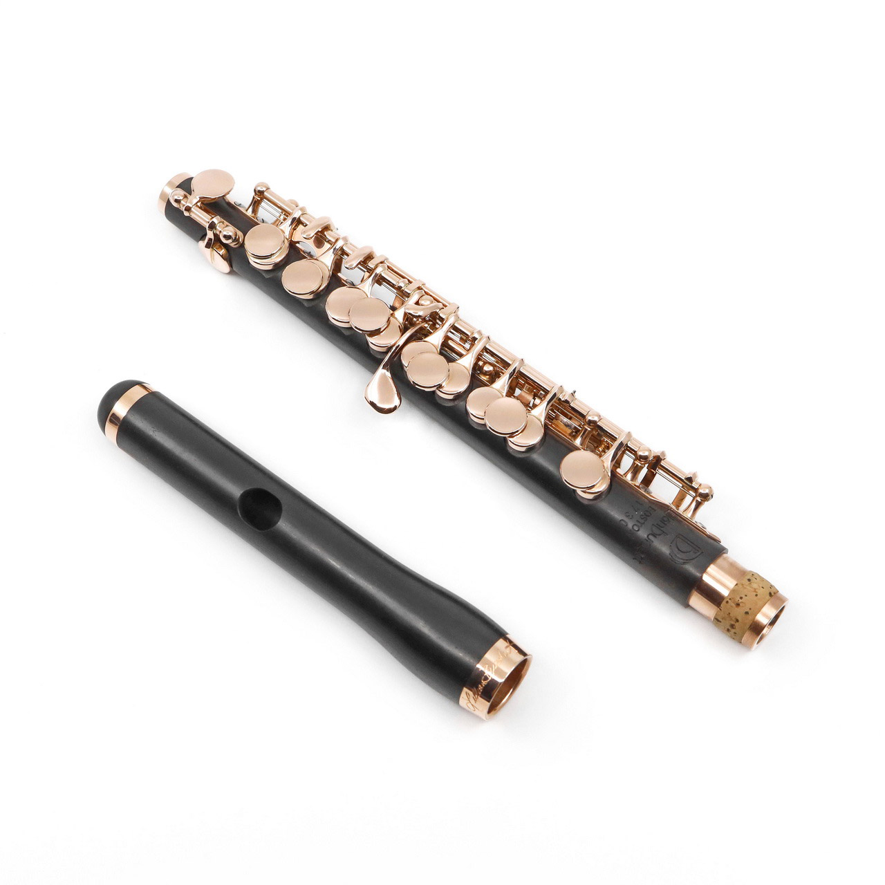 Burkart Deluxe Piccolo 14K Gold Tenon and Mechanism New Flute Center