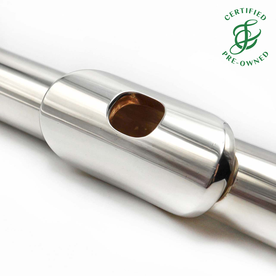 Emanuel Headjoint #UEAJ221 - Sterling silver, 14K gold riser – Flute Center