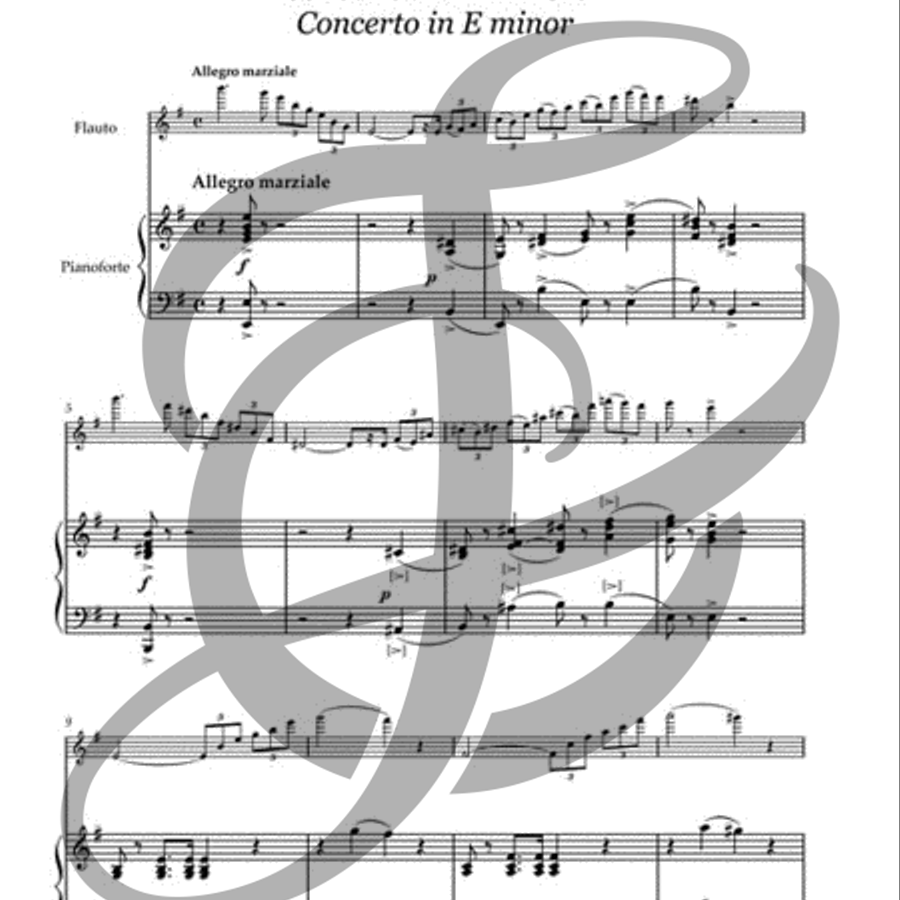 Konzert in e-Moll (Flöte und Klavier)