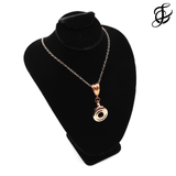 Gold Plated Open Hole key Necklace with Decorative Bail