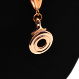 Gold Plated Open Hole key Necklace with Decorative Bail