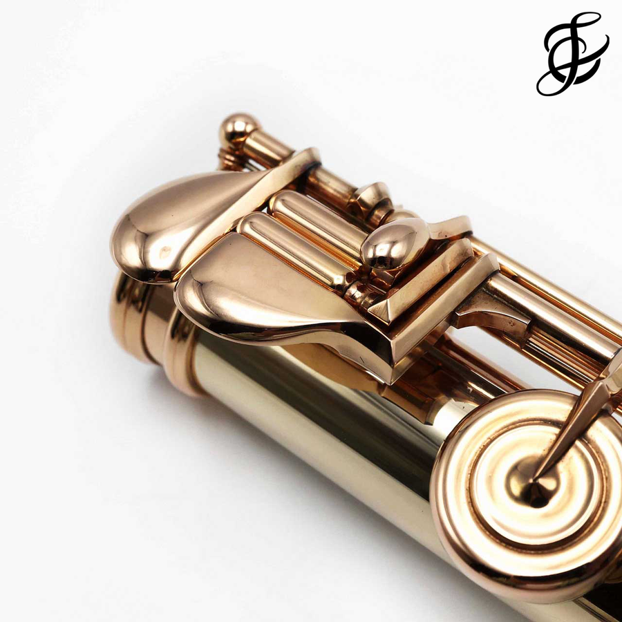 Haynes Custom #53354- 14K white gold flute, inline G, split E mechanism, C# trill key, B footjoint