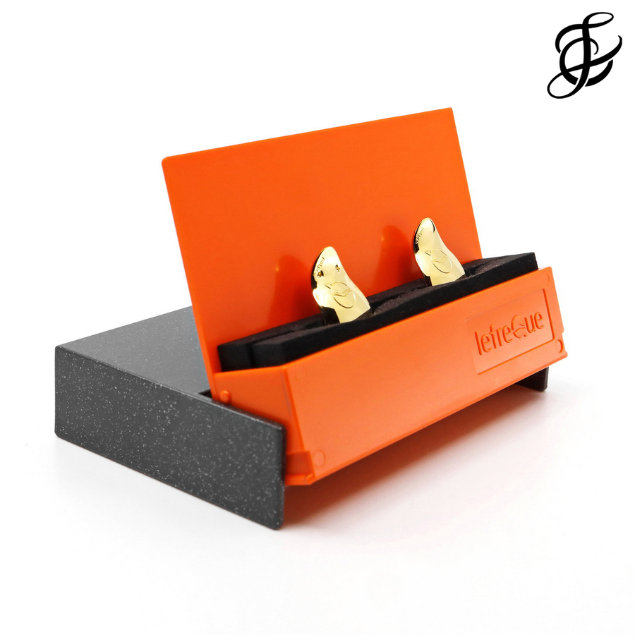 33mm Yellow Gold-Plated Solid Silver LefreQue Sound Bridge
