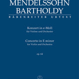 Concerto for Violin and Orchestra in e minor op. 64 (Orchestral Score)