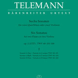 Six Sonates Volume 1, TWV 40:101, 102, 104 (Deux Flûtes)