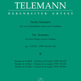 Six Sonatas Volume 2, TWV 40:103, 105, 106 (Two Flutes)