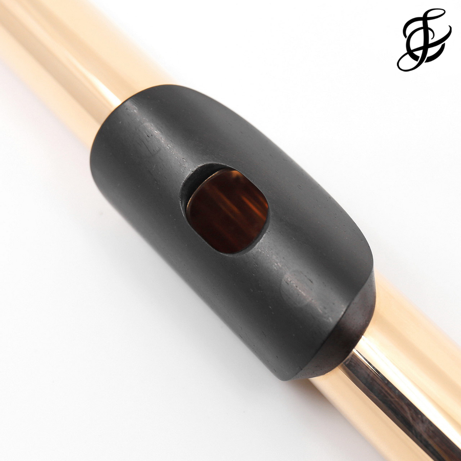 Mancke 14K Rose Gold Headjoint with Wood Lip Plate and Riser