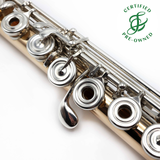 Miyazawa 9K #85385- 9K gold flute, offset G, split E mechanism, C# trill key, C# and D# rollers, B footjoint, 14K headjoint