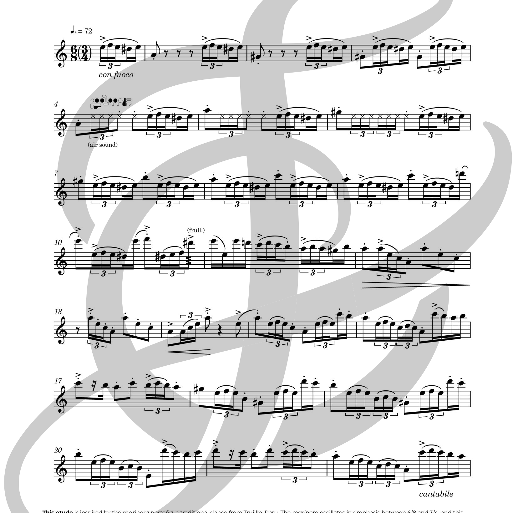 Estudio En Trujillo (Flute Alone)