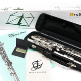 Pearl Beginner Flute Bundle – Pearl 200 Flute with Cleaning Kit, Fingering Chart & Music Stand