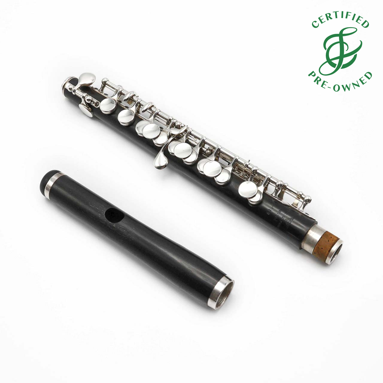 Powell Handmade Piccolo 4496 Grenadilla wood body, sterling silver