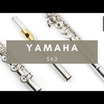 Video showcasing Yamaha 362H Flute on white background