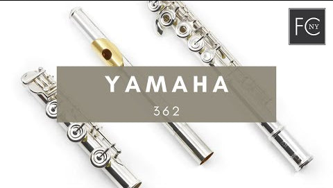 Video showcasing Yamaha 362H Flute on white background