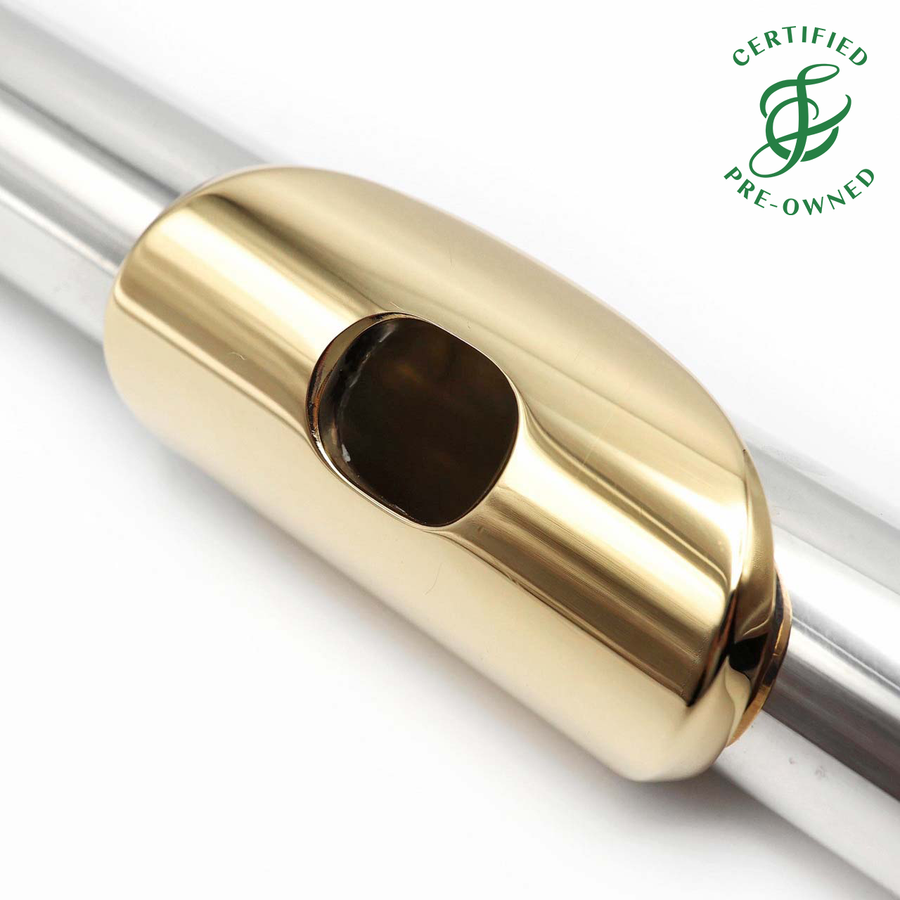 Pearl Headjoint #PH-610J - Sterling silver, 10K gold lip plate and riser