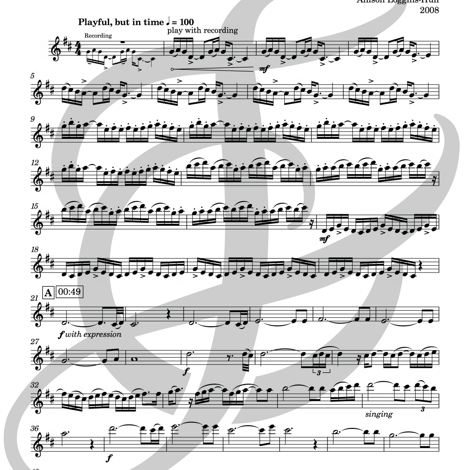 Stacked (Flute and Recording)