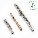 Wimberly #81 - Silver flute, offset G, Split E mechanism, C# trill key, D# roller, B footjoint, 9K gold headjoint