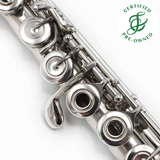 Wimberly #81 - Silver flute, offset G, Split E mechanism, C# trill key, D# roller, B footjoint, 9K gold headjoint