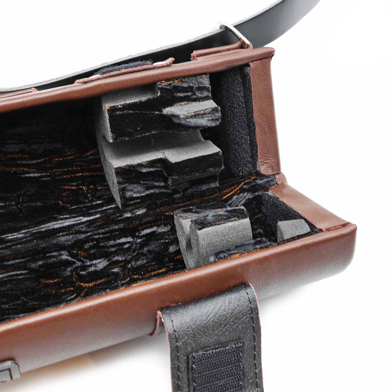 Wiseman Combo Case Brown Leather Flute Center