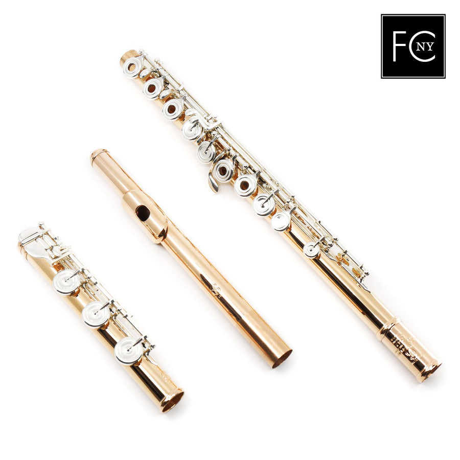 Brannen Brothers "Brögger Flute" in 19.5K Gold with Silver Keys  New 