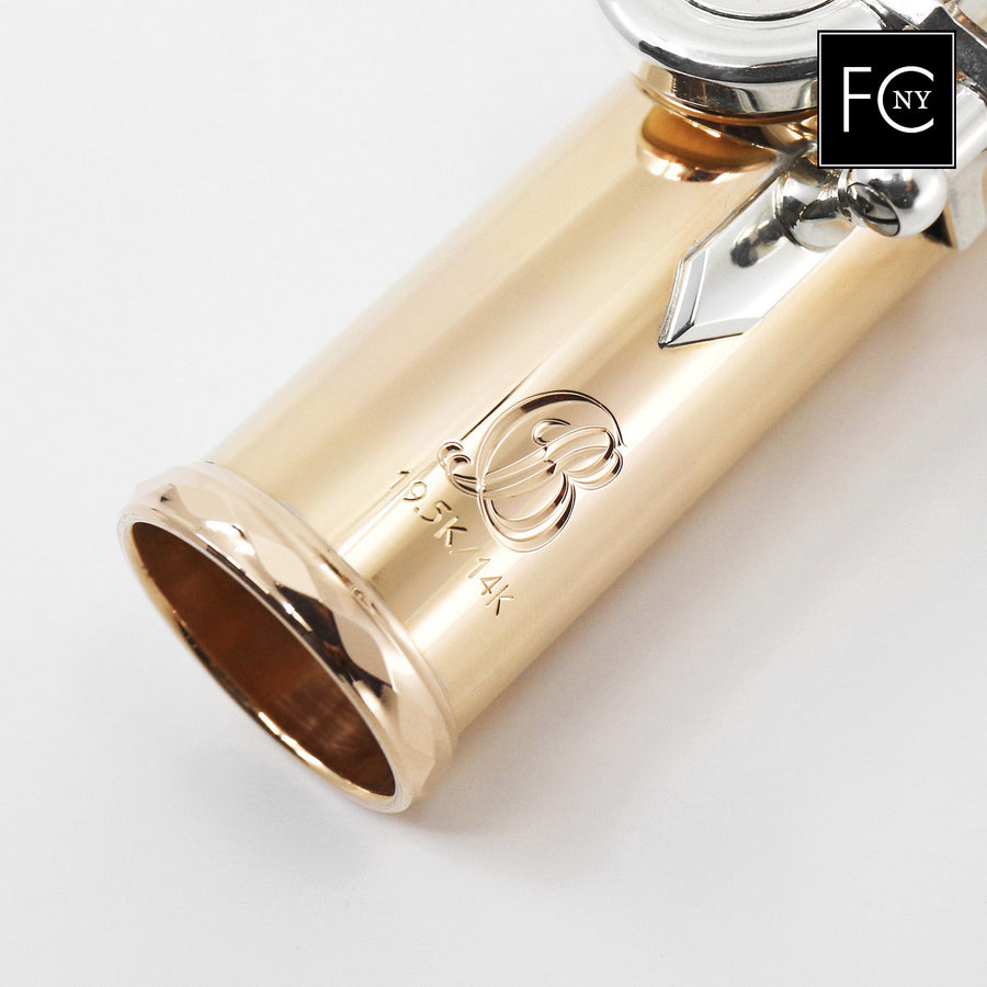 Brannen Brothers "Brögger Flute" in 19.5K Gold with Silver Keys, 14K Tone Holes and Rings  New 