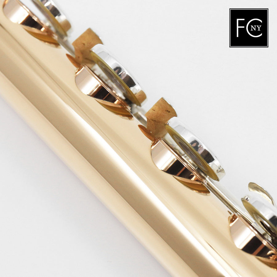 Brannen Brothers "Brögger Flute" in 19.5K Gold with Silver Keys, 14K Tone Holes and Rings  New 