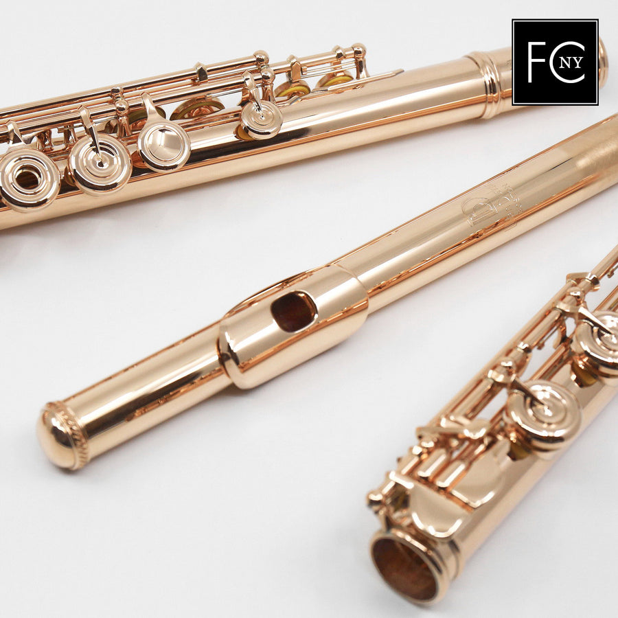 Lillian Burkart "Elite Model" Flute in 14K Gold with Gold Keys  New 