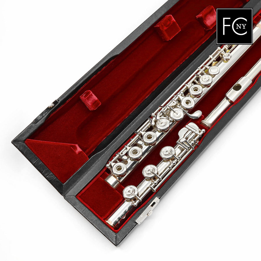 Lillian Burkart "Elite Model" Flute in .998 Pure Silver with 14K gold tone holes and rings (New)